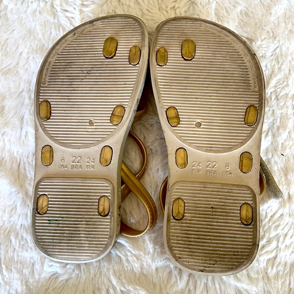 Ipanema Kids Sandals Gold/ Cream -Little Girls Size 8 - Picture 6 of 6